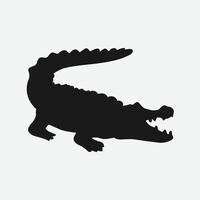 Majestic Silhouette Crocodile,Ideal for Creative Projects and Designs vector