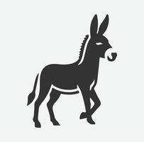 Majestic Donkey Silhouette Collection, Ideal for Creative Projects and Illustrations vector