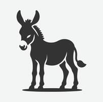 Majestic Donkey Silhouette Collection, Ideal for Creative Projects and Illustrations vector
