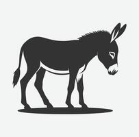 Majestic Donkey Silhouette Collection, Ideal for Creative Projects and Illustrations vector