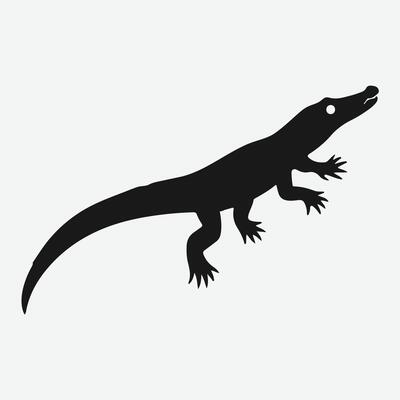Majestic Silhouette Crocodile,Ideal for Creative Projects and Designs