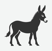 Majestic Donkey Silhouette Collection, Ideal for Creative Projects and Illustrations vector