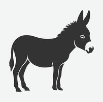 Majestic Donkey Silhouette Collection, Ideal for Creative Projects and Illustrations vector