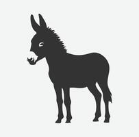 Majestic Donkey Silhouette Collection, Ideal for Creative Projects and Illustrations vector