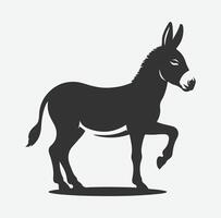 Majestic Donkey Silhouette Collection, Ideal for Creative Projects and Illustrations vector