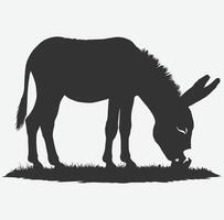 Majestic Donkey Silhouette Collection, Ideal for Creative Projects and Illustrations vector