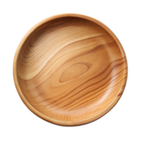 Empty Wooden Bowl Isolated On Transparent Background png