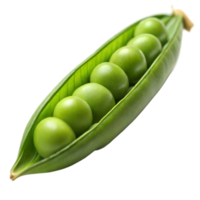 Fresh Green Pea Pod With Peas Isolated on Transparent Background png