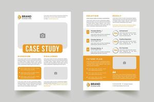 Case Study template with minimal design, Corporate Case Study Template, Poster design with Case Study vector