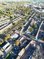 Aerial View of Luton City During Bright sunny day over England UK. October 22nd, 2023 photo