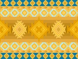 Native tribal fabric featuring geometric patterns of diamonds, triangles and squares, suitable for tile and carpet designs vector