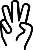 Hand icon symbol image illustration vector