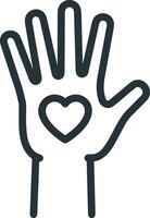 Hand icon symbol image illustration vector