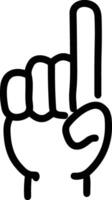Hand icon symbol image illustration vector