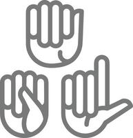 Hand icon symbol image illustration vector