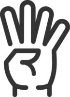 Hand icon symbol image illustration vector
