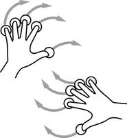 Hand icon symbol image illustration vector