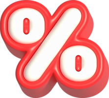 Percent, 3d rendering uppercase alphabet png