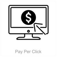 Pay Per Click and ad icon concept vector