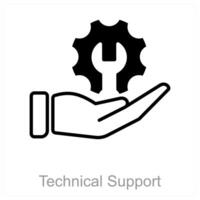 Technical Support and fix icon concept vector