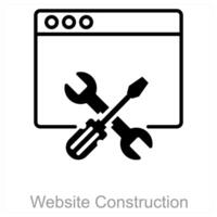 Website Construction and design icon concept vector