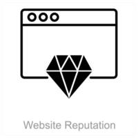 Website Reputation and ratings icon concept vector