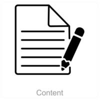 Content and text icon concept vector