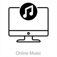 Online Music and online icon concept vector