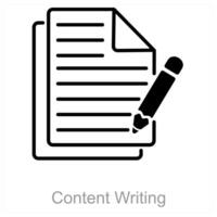 Content Writing and write icon concept vector