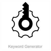 Keyword Generator and idea icon concept vector