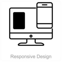 Responsive Design and resize icon concept vector
