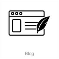 Blog and write icon concept vector