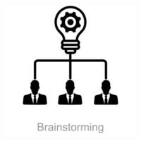 Brainstorming and idea icon concept vector