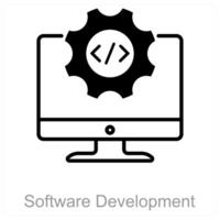 Software Development and coding icon concept vector