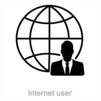Internet user and web icon concept vector