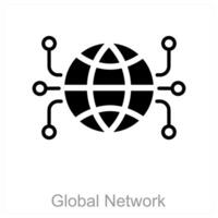 Global Network and connect icon concept vector