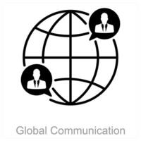 Global Communication and sharing icon concept vector