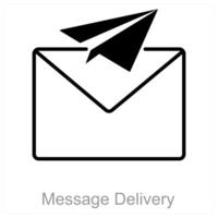 Message Delivery and mail icon concept vector