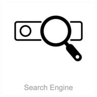 Search Engine and find icon concept vector