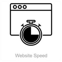 Website Speed and speed icon concept vector