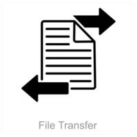 File Transfer and share icon concept vector