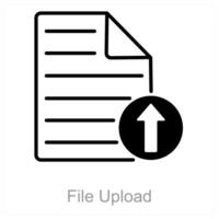 File Upload and attach icon concept vector