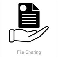 File Sharing and sync icon concept vector
