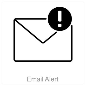 Email Alert and inbox icon concept vector
