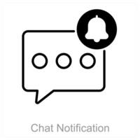 Chat Notification and alert icon concept vector