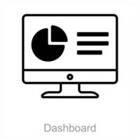 Dashboard and data icon concept vector