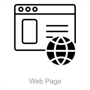 web página y código icono concepto vector