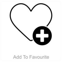 Add To Favourite and save icon concept vector