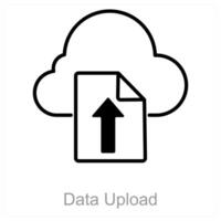 Data Upload and server icon concept vector