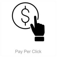 Pay Per Click and conversion icon concept vector